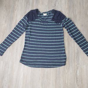 Maison Jules Striped Sweater Top